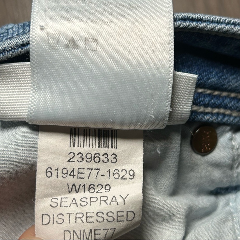 Paige Cindy Outseam Slit Jean in Seaspray Distressed Size 27 - Picture 8 of 16
